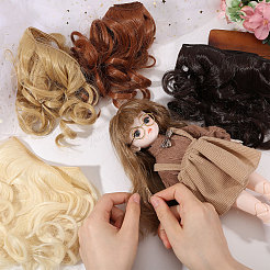 4Pcs 4 Colors PP Doll Wig Long Curly Hair&nbsp;DIY-GL0006-20C