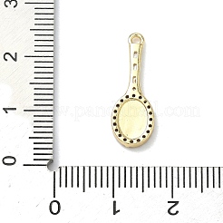 Brass Micro Pave Cubic Zirconia Pendants&nbsp;KK-I476-29B-G