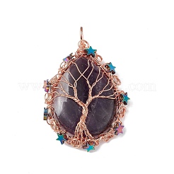 Natural Amethyst Big Pendants&nbsp;G-L524-09RG-05