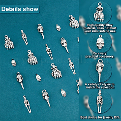 4 Style Tibetan Style Alloy Pendants&nbsp;FIND-FG0001-92