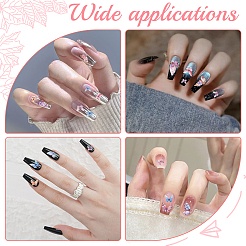 4Pcs 2 Styles Butterfly Plastic Nail Art Stickers&nbsp;MRMJ-CP0001-37