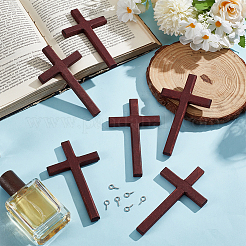 6Pcs Wooden Cross Wall Decoration&nbsp;AJEW-GO0002-23A