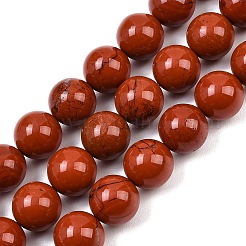 Natural Red Jasper Beads Strands&nbsp;G-L648-A06-16mm