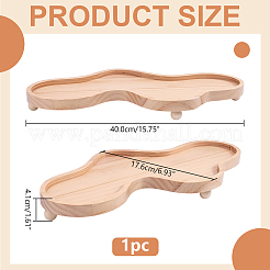 Wooden Cloud-Shaped Decorative Tray&nbsp;AJEW-WH0752-644A