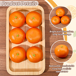 Plastic Orange Display Decorations&nbsp;DJEW-CN0001-47C