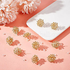 10Pcs Brass Branch Shape Stud Earring Findings&nbsp;KK-BC0008-79