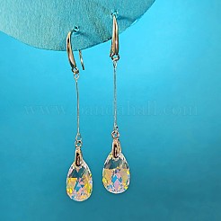 Brass & Synthetic Quartz Dangle Earrings for Women&nbsp;WG42CC0-01