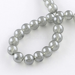 Transparent Spray Painted Glass Bead Strands&nbsp;DGLA-R050-6mm-09