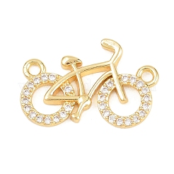 Brass Micro Pave Clear Cubic Zirconia Pendants&nbsp;KK-D258-35G