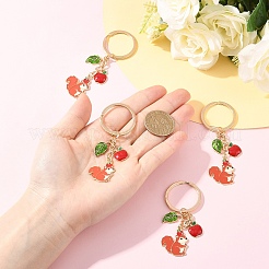 5Pcs Alloy Enamel Keychains&nbsp;KEYC-YW00246