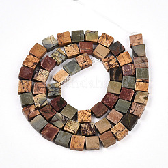 Natural Picasso Jasper/Polychrome Jasper Beads Strands&nbsp;G-N346-05A-03