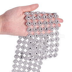 6 Rows Plastic Diamond Mesh Wrap Roll Rhinestone Crystal Ribbon Cake Wedding Decoration&nbsp;OCOR-WH0030-03