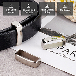 1 Set Zinc Alloy Belt Loop Keepers&nbsp;FIND-AR0002-60P