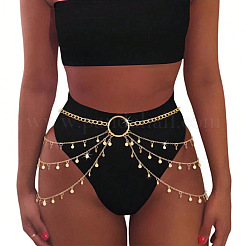 Bohemian Style Brass Disc Charm Multilayer Waist Belly Chains for Sexy Bikini&nbsp;FS-WGE1625-01
