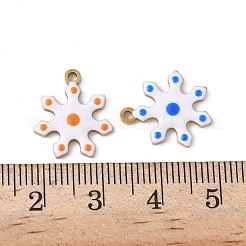 Christmas 304 Stainless Steel Enamel Pendants&nbsp;STAS-Z153-01G-01