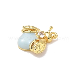 Brass Micro Pave Cubic Zirconia Pendants&nbsp;KK-Z128-04G