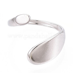 304 Stainless Steel Cuff Rings Components&nbsp;STAS-N113-05P