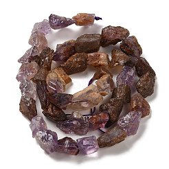 Raw Rough Natural Purple Phantom Quartz Purple Lodolite Quartz Beads Strands&nbsp;G-I283-G06-01
