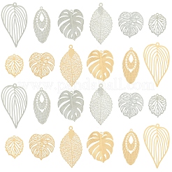 24Pcs 12 Styles Brass Pendants&nbsp;KKC-FS0001-01