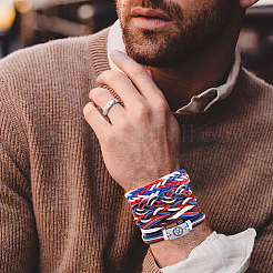 Leather Cord Braided Bracelets Set for Men Women&nbsp;BJEW-CL0001-43A