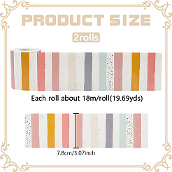 2Rolls Coated Paper Decorative Stickers&nbsp;DIY-NB0013-03