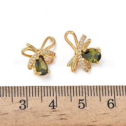 Brass Micro Pave Cubic Zirconia Pendants&nbsp;LS-KK-Z136-58G-01