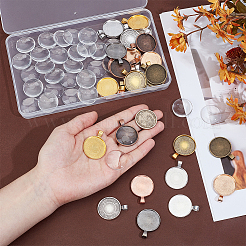 30Pcs 10 Colors Alloy Pendant Cabochon Settings&nbsp;FIND-PH0025-82