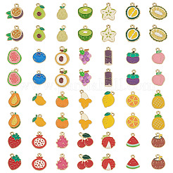 112Pcs 28 Styles Fruit Alloy Enamel Charms&nbsp;FIND-TA0008-83