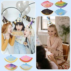 10Pcs 10 Colors Paper Children Birthday Hat&nbsp;FEPA-TA0001-01