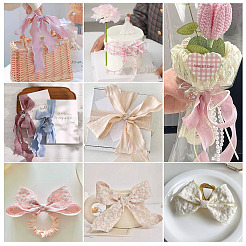 3 Rolls 3 Styles Wrinkle Polyester Ribbon&nbsp;OCOR-TA0002-99A
