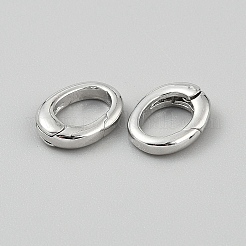 Oval Brass Spring Gate Clasps&nbsp;KK-WH0062-201A-P