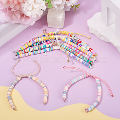 10Pcs Handmade Polymer Clay Bead Bracelets Making&nbsp;AJEW-TAC00083
