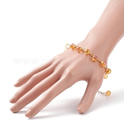 Imitation Austrian Crystal Glass Teardrop Beaded Bracelet&nbsp;BJEW-TA00171-02
