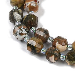 Natural Rhyolite Jasper Beads Strands&nbsp;G-O201B-122F