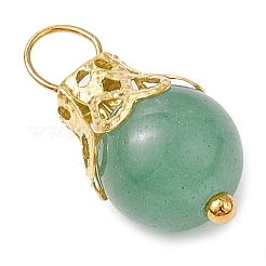 Natural Green Aventurine/Amethyst/Rose Quartz/Lava Rock/Quartz Round Pendants&nbsp;PALLOY-JF03183-01