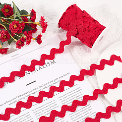 9.7~10 Yards Polyester Wave Lace Trim Ribbon&nbsp;OCOR-GF0004-55A
