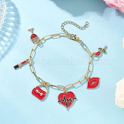 Sexy Alloy Enamel Charm Bracelets&nbsp;BJEW-JB12641