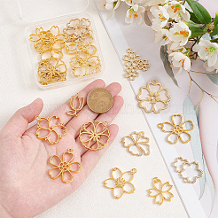 22Pcs 11 Styles Alloy Open Back Bezel Pendants&nbsp;FIND-OC0002-83