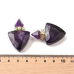 Natural Amethyst Perfume Bottle Pendants&nbsp;G-L623-10G-02