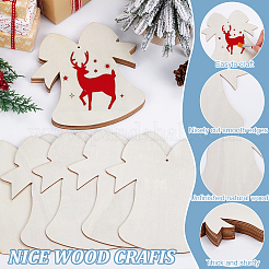 Unfinished 1 Set Wood Pendant Decoration&nbsp;WOOD-SP0001-31I
