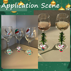 6Pcs Wood Wine Glass Charms&nbsp;AJEW-SC00009
