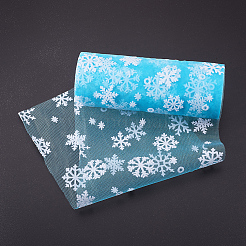 Snowflake Deco Mesh Ribbons&nbsp;OCOR-BC0006-05L