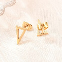 4 Pairs Geometry Theme 304 Stainless Steel Stud Earrings&nbsp;EJEW-G469-03G