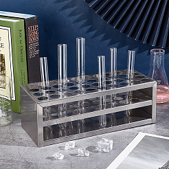 40-Hole 201 Stainless Steel Test Tube Display Stands&nbsp;AJEW-WH0042-165A