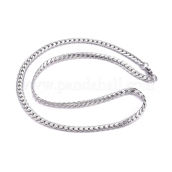 Men's 667 Stainless Steel Cuban Link Chain Necklaces&nbsp;NJEW-G340-13P-1