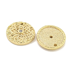 Brass Micro Pave Clear Cubic Zirconia Pendants&nbsp;KK-S386-09G