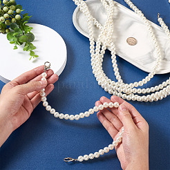 8Pcs 8 Style White Acrylic Round Beads Bag Handles&nbsp;FIND-TA0001-70