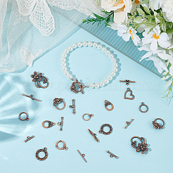 90 sets 9 styles Tibetan Style Toggle Clasps&nbsp;FIND-WR0011-86R