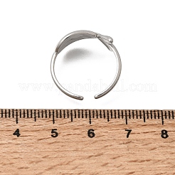 304 Stainless Steel Cuff Open Rings for Women&nbsp;RJEW-T034-02P