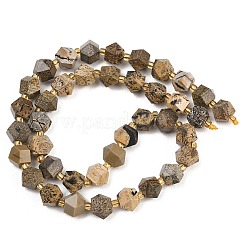 Natural Yellow Dendritic Jasper Beads Strands&nbsp;G-I376-A07-01